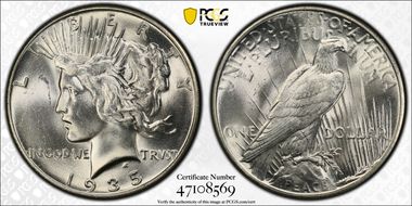 1935 $1 MS64