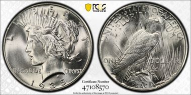 1935 $1 MS64