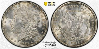 1921-D $1 MS64