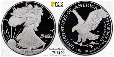 2023-W $1 Silver Eagle PR70DCAM