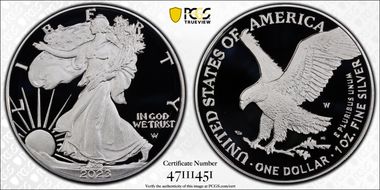 2023-W $1 Silver Eagle PR70DCAM