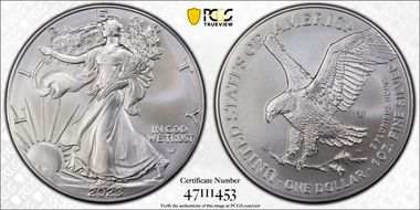 2023-W $1 Burnished Silver Eagle SP70