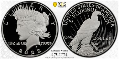2023-S $1 Peace Dollar First Strike PR70DCAM
