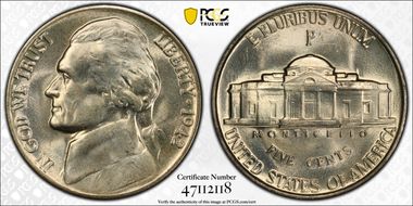 1942-P 5C Silver MS66