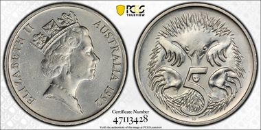 1992 5C Large SD AU58