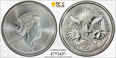 2023 5C QEII Memorial 1952-2022 MS64