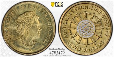 2022 $2 Frontline Workers Colorized MS65