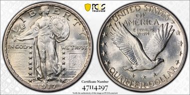 1917-D 25C Type 2 MS64FH