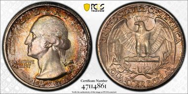 1934 25C Medium Motto MS66