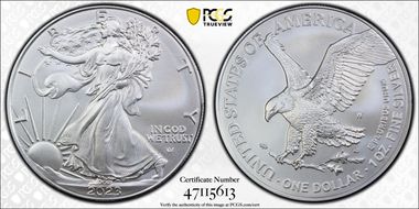 2023-W $1 Burnished Silver Eagle SP70