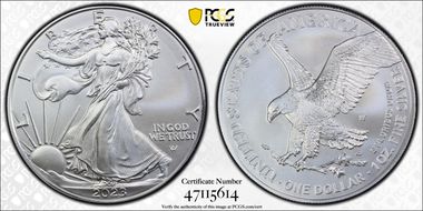 2023-W $1 Burnished Silver Eagle SP70