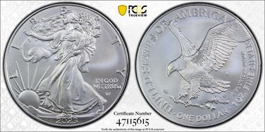 2023-W $1 Burnished Silver Eagle SP70
