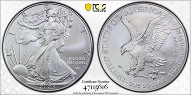 2023-W $1 Burnished Silver Eagle SP70