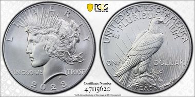 2023 $1 Peace Dollar MS70
