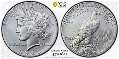 2023 $1 Peace Dollar MS70