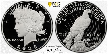 2023-S $1 Peace Dollar First Strike PR70DCAM