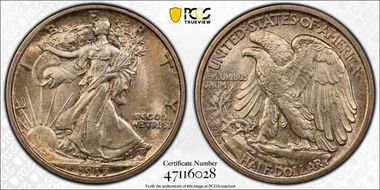 1917-D 50C Reverse MS64