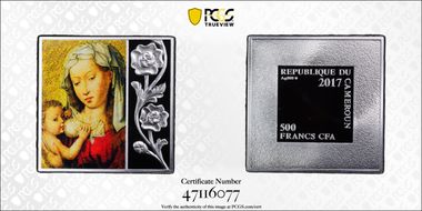 2017-MW 500 Fr Virgin and Child Mary Mother of Mercy PR70DCAM