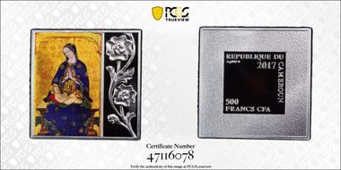 2017-MW 500 Fr Enthroned Madonna and Child Mary Mother of Mercy PR70DCAM