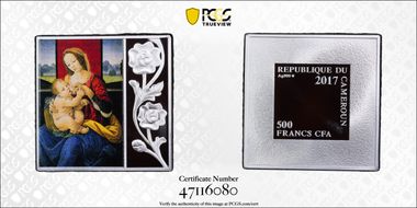 2017-MW 500 Fr Madonna and Child Mary Mother of Mercy PR70DCAM