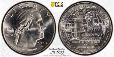 2023-D 25C Eleanor Roosevelt MS66