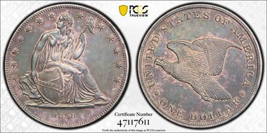 1838 $1 J-84, Gobrecht Restrike PR1