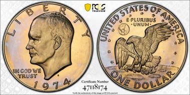 1974-S $1 Clad PR67CAM