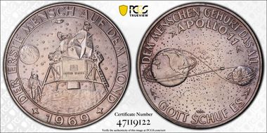 1969 Medal  Apollo 11 Kaiser-2030 MS67