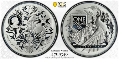 2023 $1 Queensland Ag Coat of Arms MS70