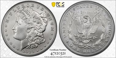 2023 $1 Morgan Dollar First Strike MS70