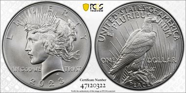 2023 $1 Peace Dollar First Strike MS70