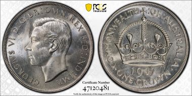 1937 Crown KM-34  Ag MS63