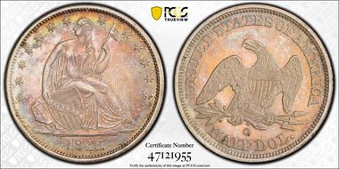 1843-O 50C AU58