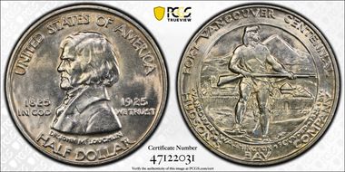 1925 50C Fort Vancouver MS63