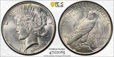 1927 $1 MS62