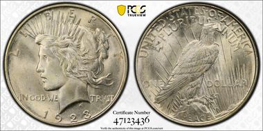 1923-D $1 MS65