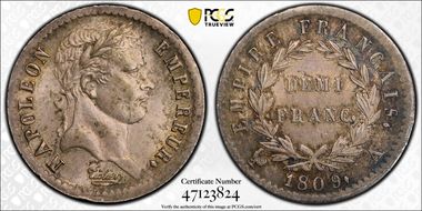 1809-A 1/2 Fr Gad-399 MS64