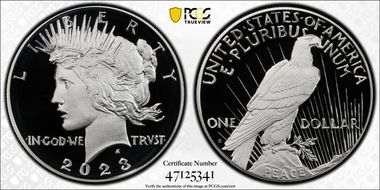 2023-S $1 Peace Dollar First Strike PR70DCAM