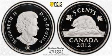 2012 5C Silver PR70DCAM