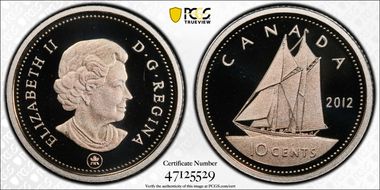 2012 10C Silver PR69DCAM