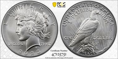 2023 $1 Peace Dollar First Strike MS70