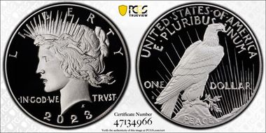 2023-S $1 Peace Dollar First Strike PR70DCAM