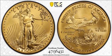 2006 $50 Gold Eagle MS70