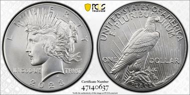 2023 $1 Peace Dollar First Strike MS70