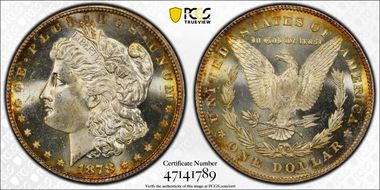 1878 7TF $1 VAM 100, Type 1 Obv. MS64+ 