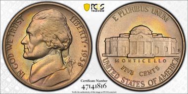 1938-D 5C Jefferson N1