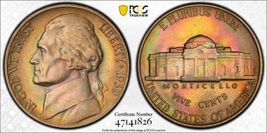 1939-D 5C Reverse of 1940 N1