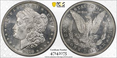 1878 7/8TF $1 Strong, VAM 40, 7/5 MS64