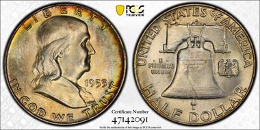 1953-D 50C MS64FBL