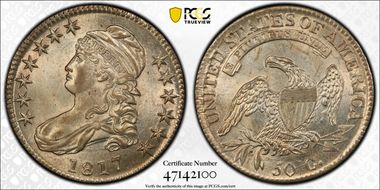 1817 50C O-112a AU58